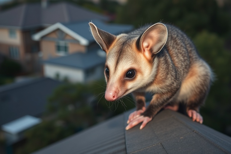 Possum in Kew East residential area